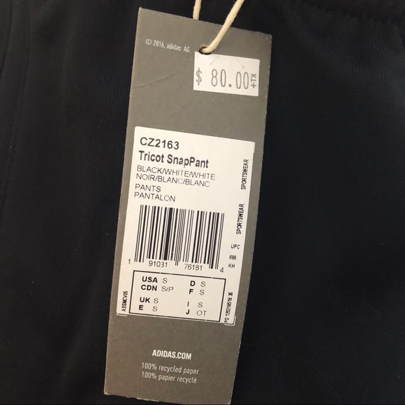 Adidas 3 stripe snap pants - Picture 4 of 4